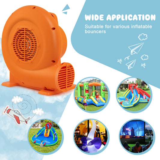 Topbuy Electric Air Blower Inflatable Bouncer Blower with Handle Large Air Outlet Commercial Air Blower for Inflatable Castle and Jump Slides 550W 0.7HP