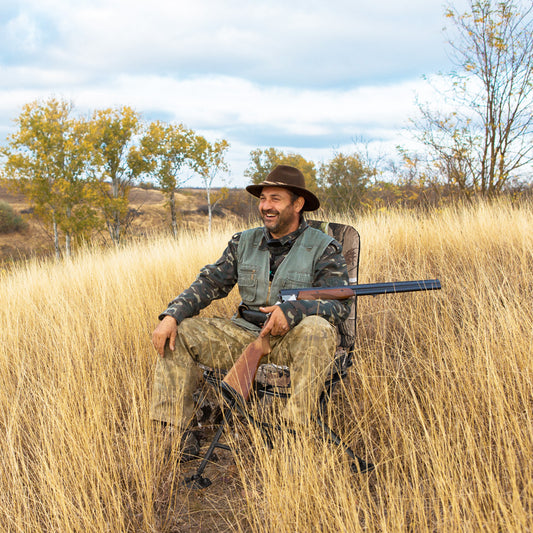Topbuy 360-degree Swivel Hunting Chair Camouflage Hunting Seat with Ergonomic Backrest Soft Padded Cushion & Non-slip Foot Pads