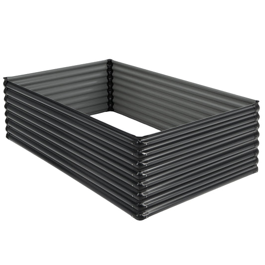 Topbuy Galvanized Metal Raised Garden Bed 71'' x 20.5'' x 43.5'' Large Outdoor Raised Planter Box for Vegetable Flower Fruit Herb Garden