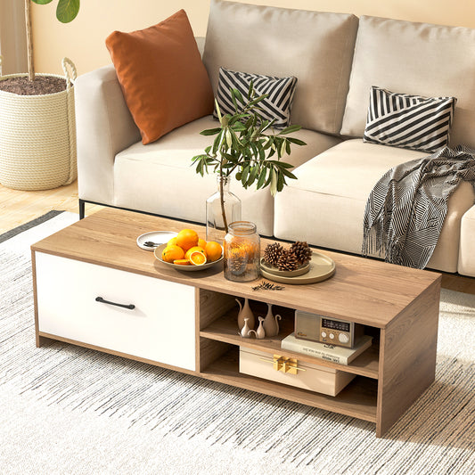 Topbuy TV Stand Media Entertainment Center for TVS up to 55'' Multipurpose Storage Console Table Coffee Table for Living Room, Bedroom