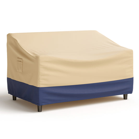 Topbuy 60''W x 43''D x 30''H Patio Loveseat Sofa Cover Outdoor Deep Sofa Cover w/ Handles & Air Vents Heavy Duty 2-Seater Patio Bench Cover