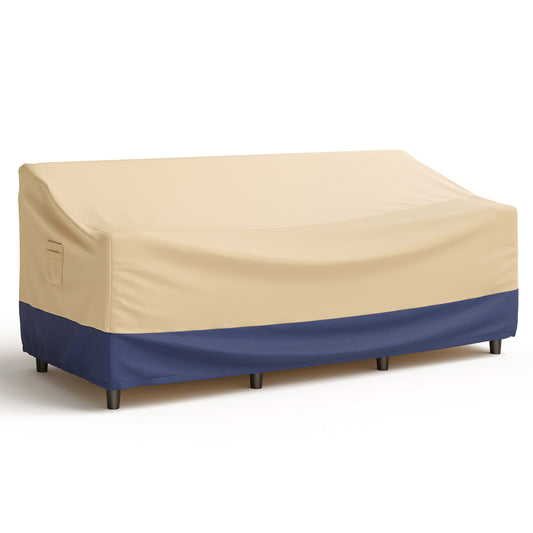 Topbuy 77''W x 43''D x 30''H Patio 3-Seater Sofa Cover Outdoor Deep Sofa Cover w/ Handles & Air Vents Heavy Duty Patio Bench Cover