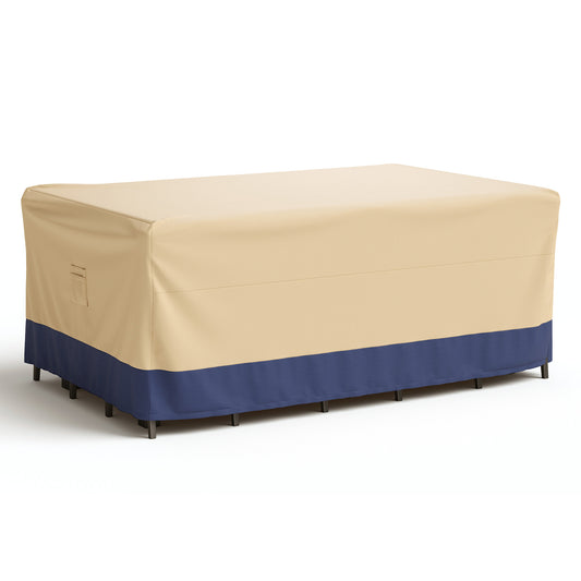 Topbuy 90''L x 50''W x 32''H Patio Table Cover Outdoor Table & Chairs Set Cover w/ Handles & Air Vents Rectangular Patio Furniture Set Cover