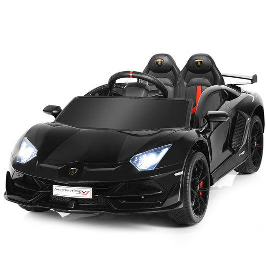 Topbuy Licensed Lamborghini Kids Electric Ride On Car 12V Motorized Vehicles with LED Lights Black/Green/Red/White