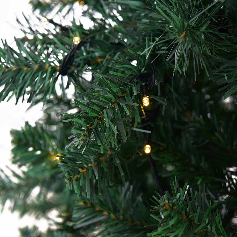 Topbuy 8'Pre-Lit Artificial Christmas Tree w/ 1438 PVC Hinged Tips and 430 LED Lights