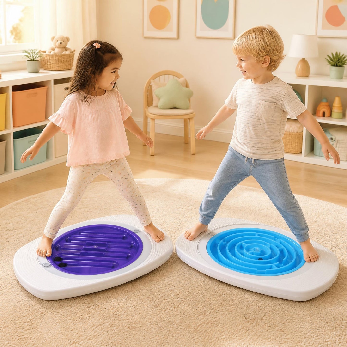 Patiojoy Costzon Kids Balance Board With 3 Maze Discs & 2 Balls