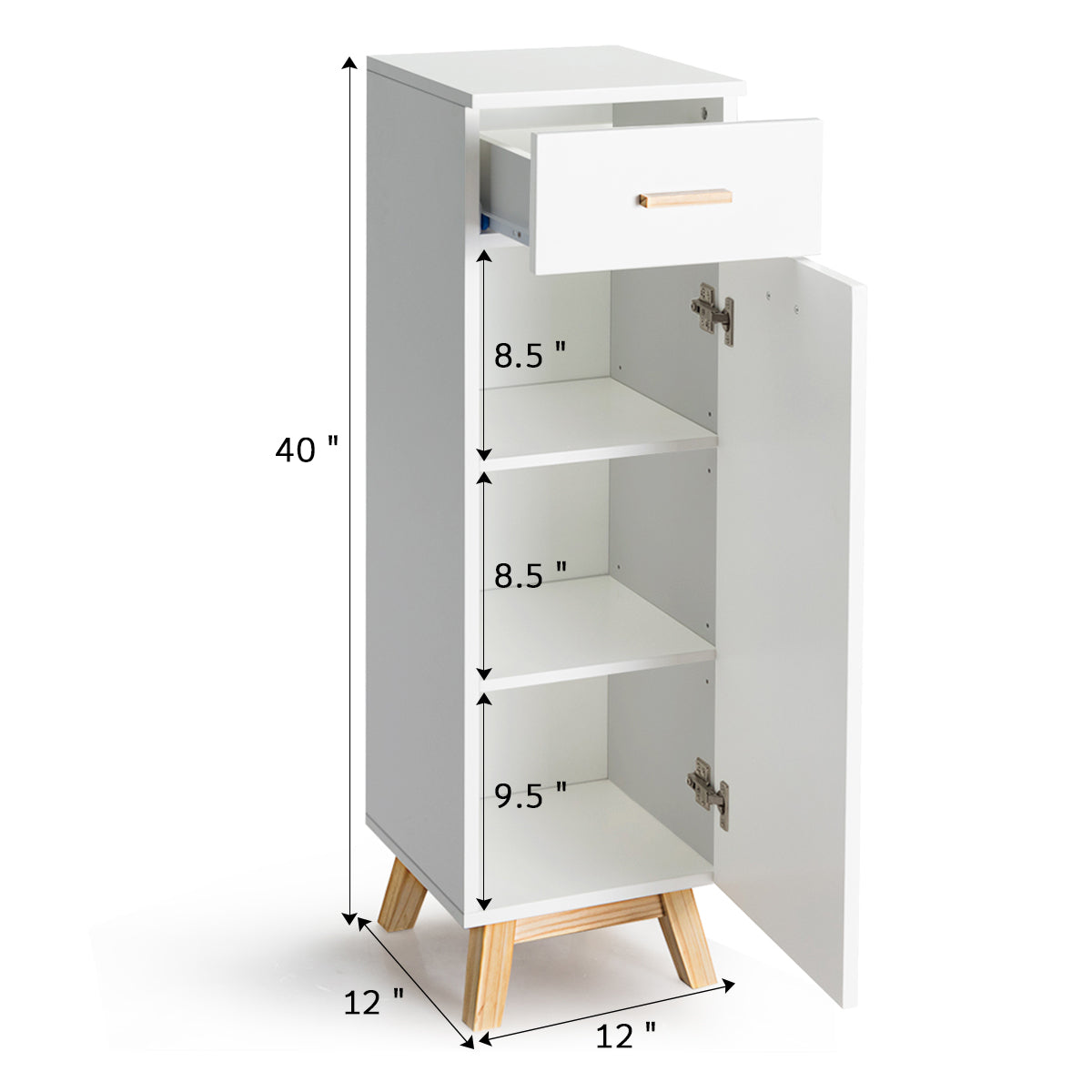 Patiojoy Multifunctional Bathroom Cabinet Organizer With Drawer Free Standing