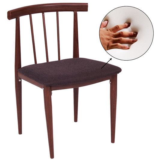 Patiojoy Set of 2 Modern Fabric Upholstered Armless Accent Dining Chairs