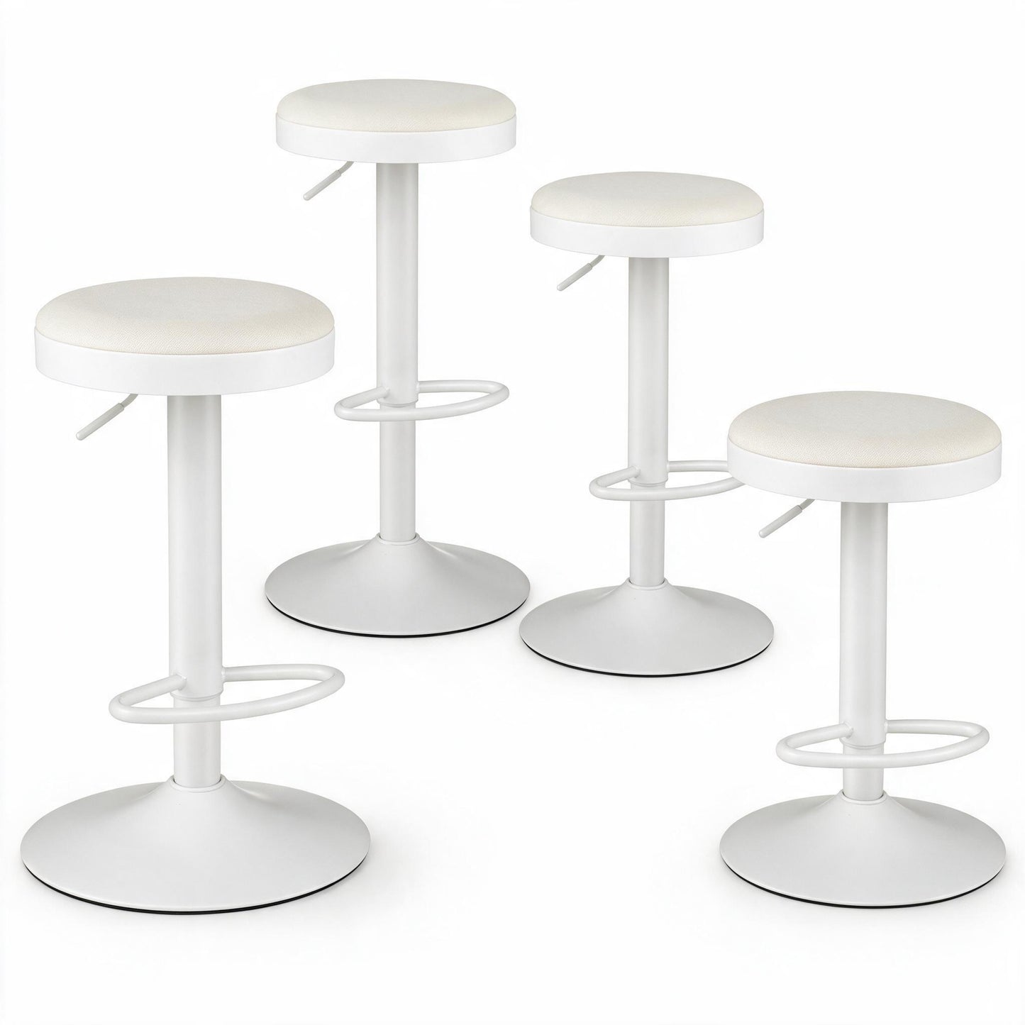 Patiojoy Height-Adjustable Kitchen Bar Stools Bar Stools Set of 2/4 White/Black/Green/Grey