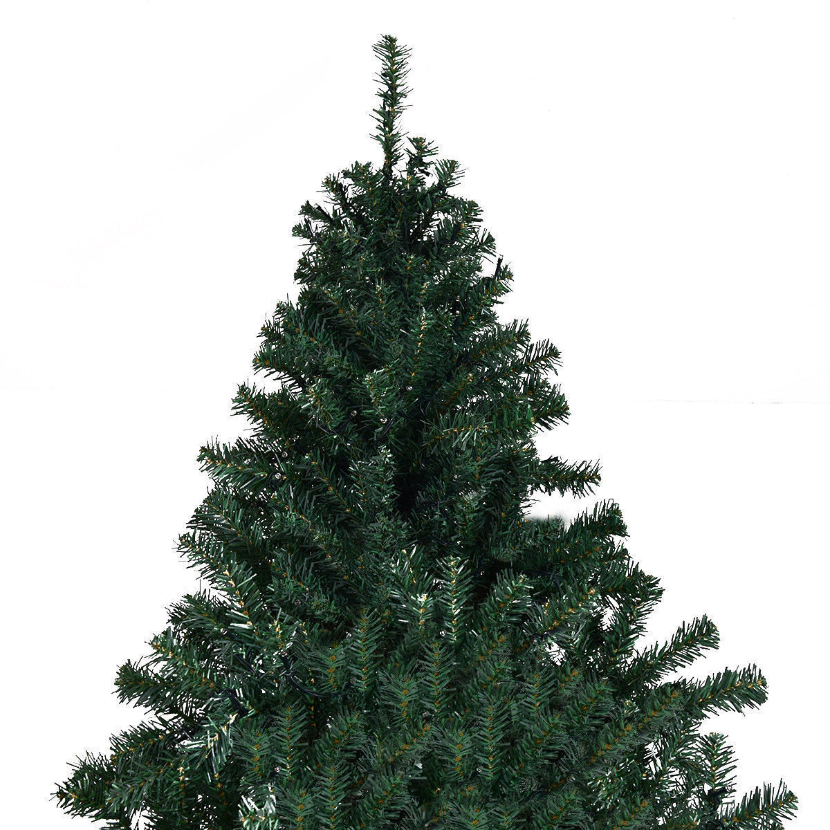 Topbuy 9'Artificial Christmas Tree PVC Material Metal Stand Holiday Decoration w/ 1000 LED Lights