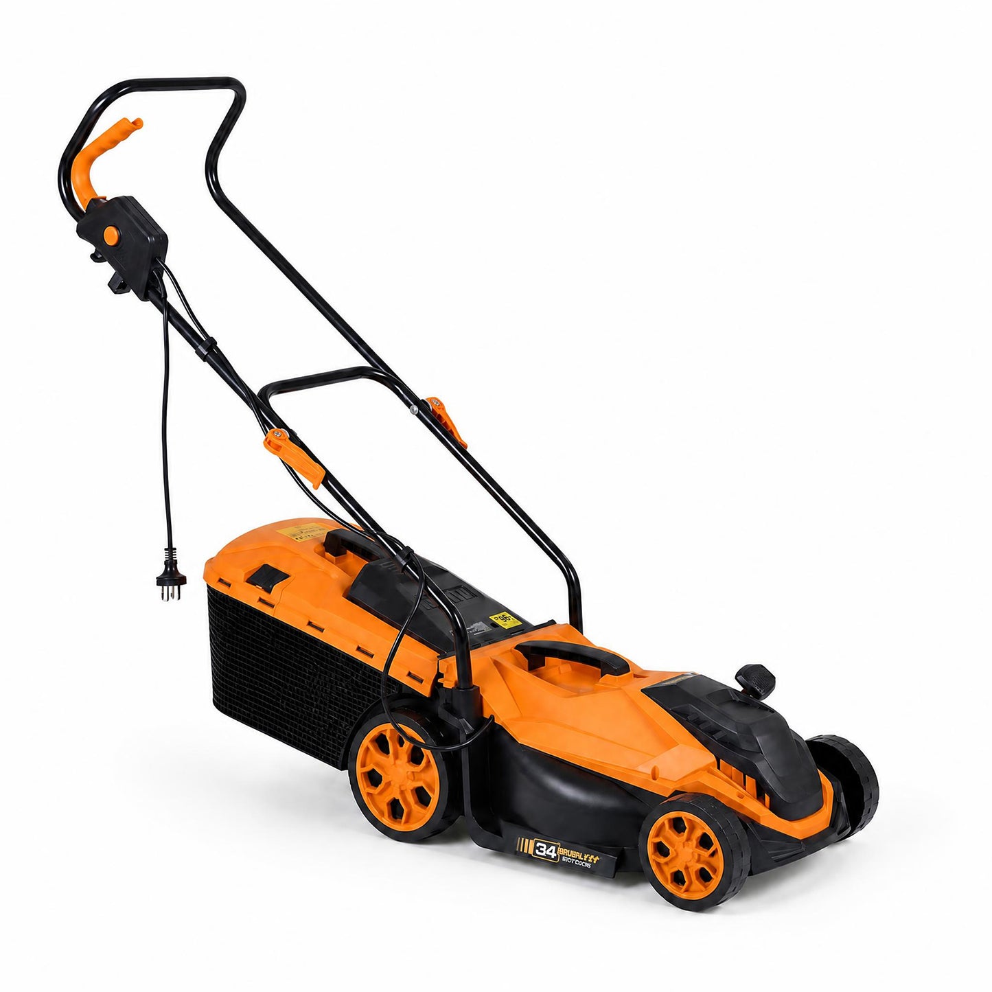 Patiojoy 12-Amp Corded Electric Lawn Mower 14-Inch Walk-Behind Push Mower with 8-Gallon Grass Bag 5-Position Height Adjustment Lightweight 21 lbs for Small Yards