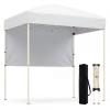 Patiojoy 6 x 4 FT Canopy Tent Pop Up Easy Setup Tent w/ 1 Half Sidewall Foldable & Portable Outdoor Gazebo