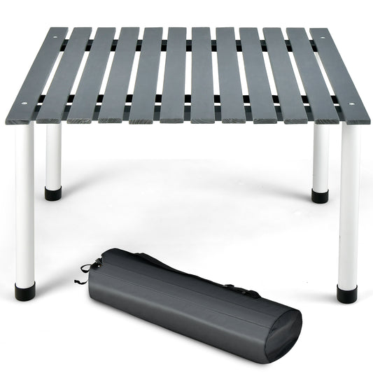 Patiojoy Folding Picnic Table Wooden Roll Up Travel Camping Table with Carrying Bag Portable Lightweight Floor Table