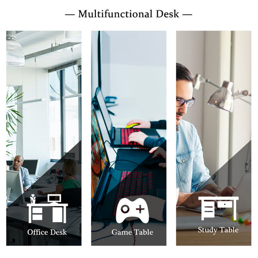 Patiojoy Computer Desk Modern Simple Study Writing Desk Rectangular Workstation Office