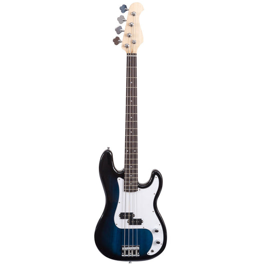 Topbuy Electric Bass Guitar Full Size 4 String for Beginners w/ Bag Amp Cord Silver