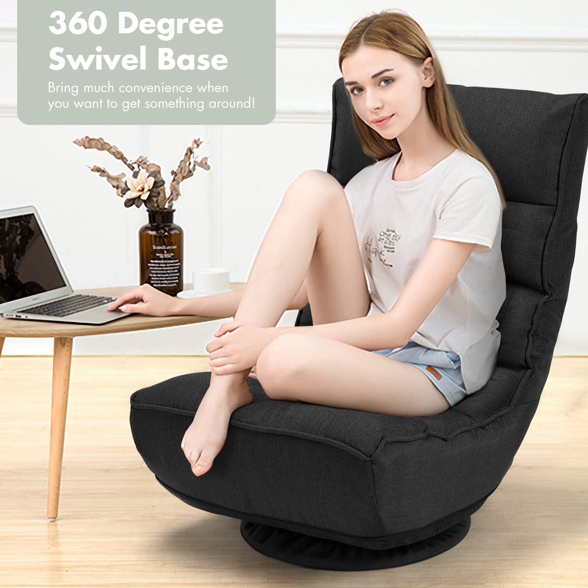 360 Degree Swivel Sofa 4-Position Adjustable Recliner Chair