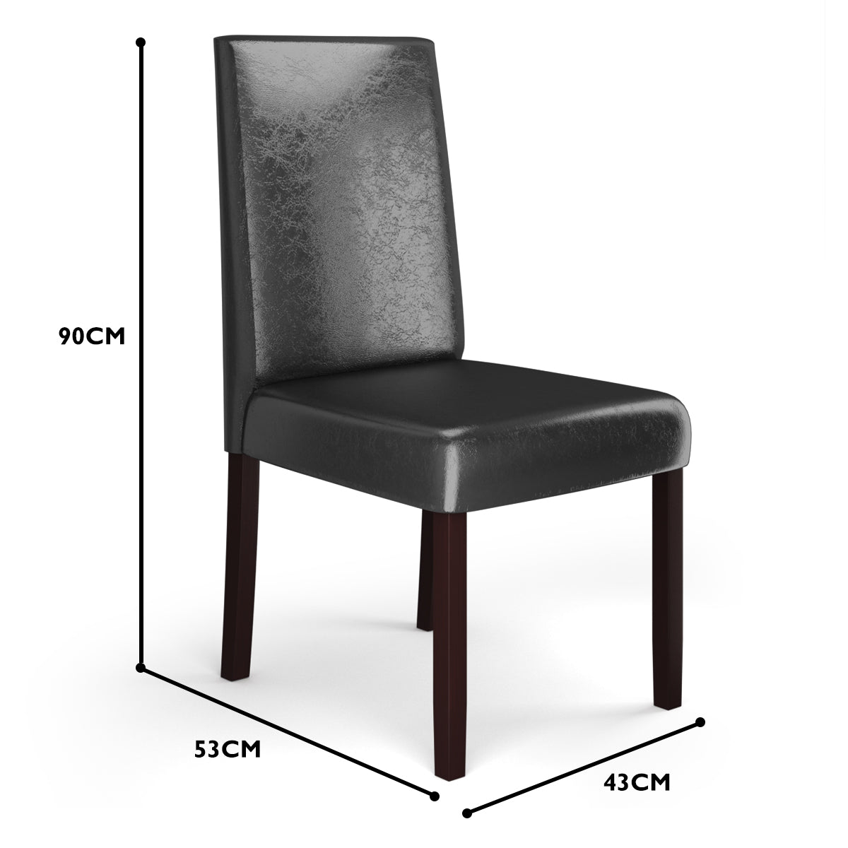 Upholstered Parsons Wooden Chair Padded Seat Oak Legs Set of 2/4