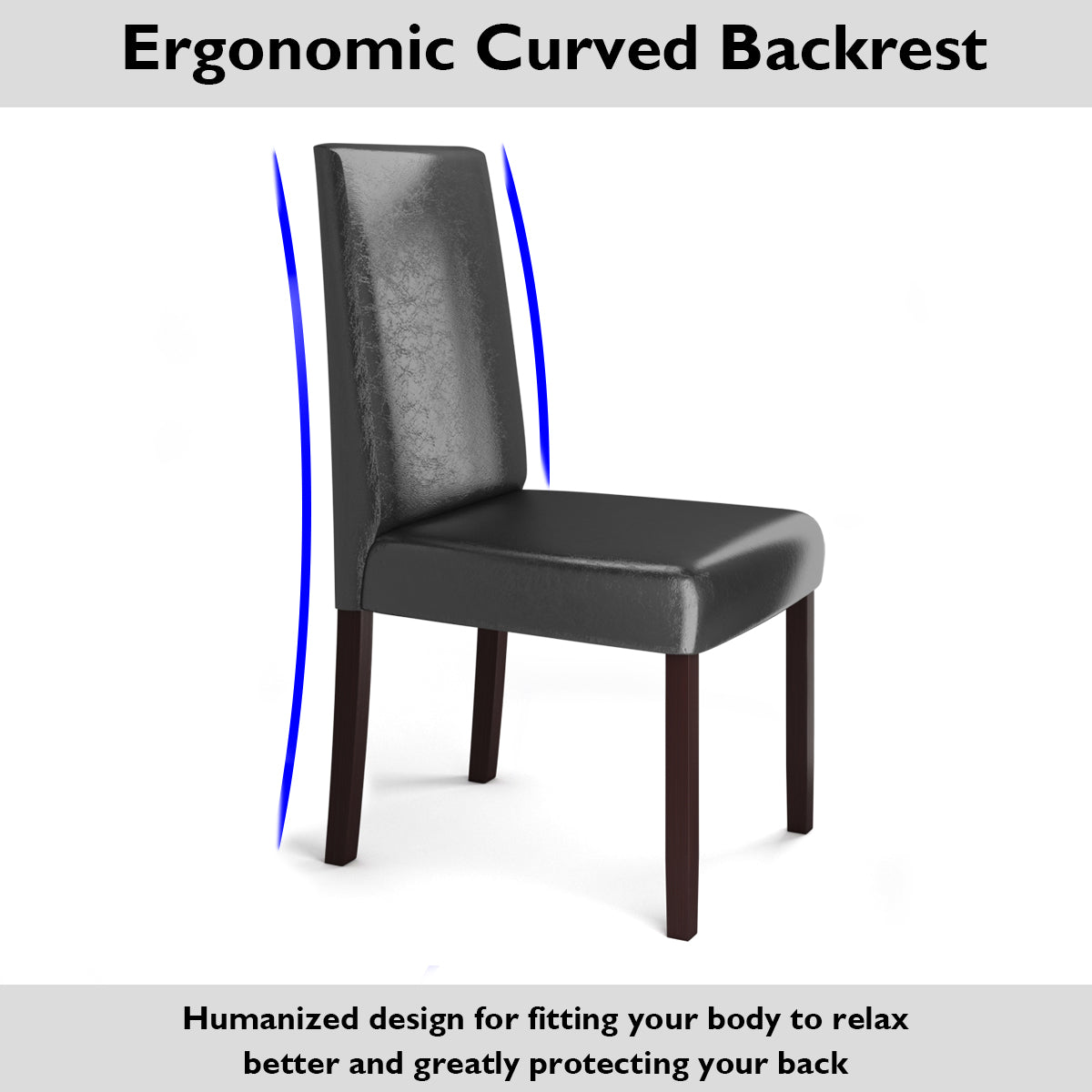 Upholstered Parsons Wooden Chair Padded Seat Oak Legs Set of 2/4