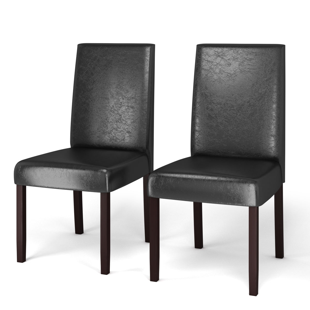 Upholstered Parsons Wooden Chair Padded Seat Oak Legs Set of 2/4