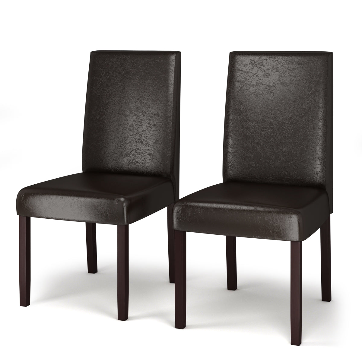 Upholstered Parsons Wooden Chair Padded Seat Oak Legs Set of 2/4