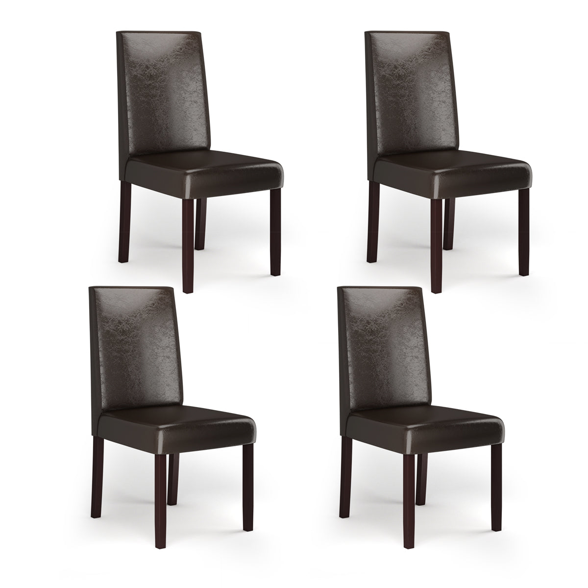 Upholstered Parsons Wooden Chair Padded Seat Oak Legs Set of 2/4