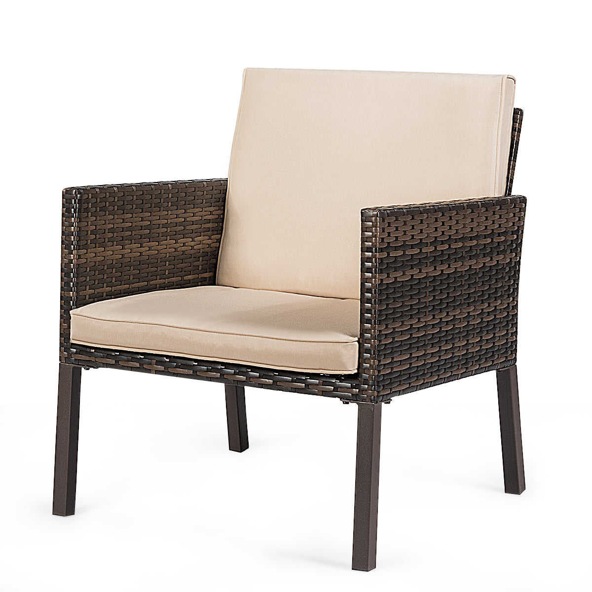 Patiojoy 5 Pieces Outdoor Patio Furniture Set Rattan Chairs and Table
