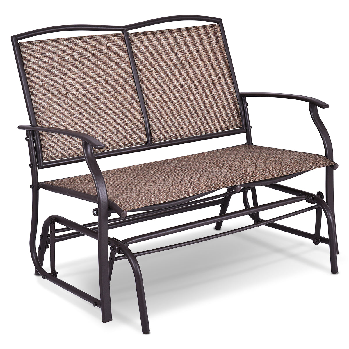 Patiojoy Outdoor Patio Glider Bench Loveseat Chaise Rocking Armchair Garden