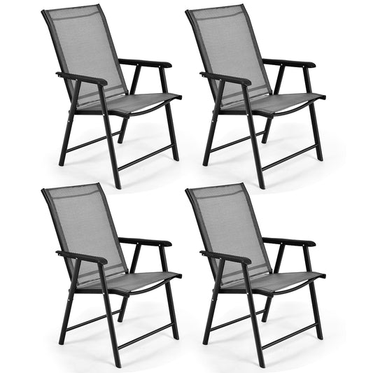 Patiojoy Outdoor Patio Camping Portable Folding Chair Set of 4