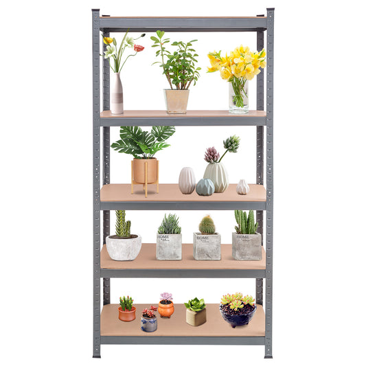 72"Height 5-tier Steel Garage Shelf Metal Adjustable Storage Rack Unit