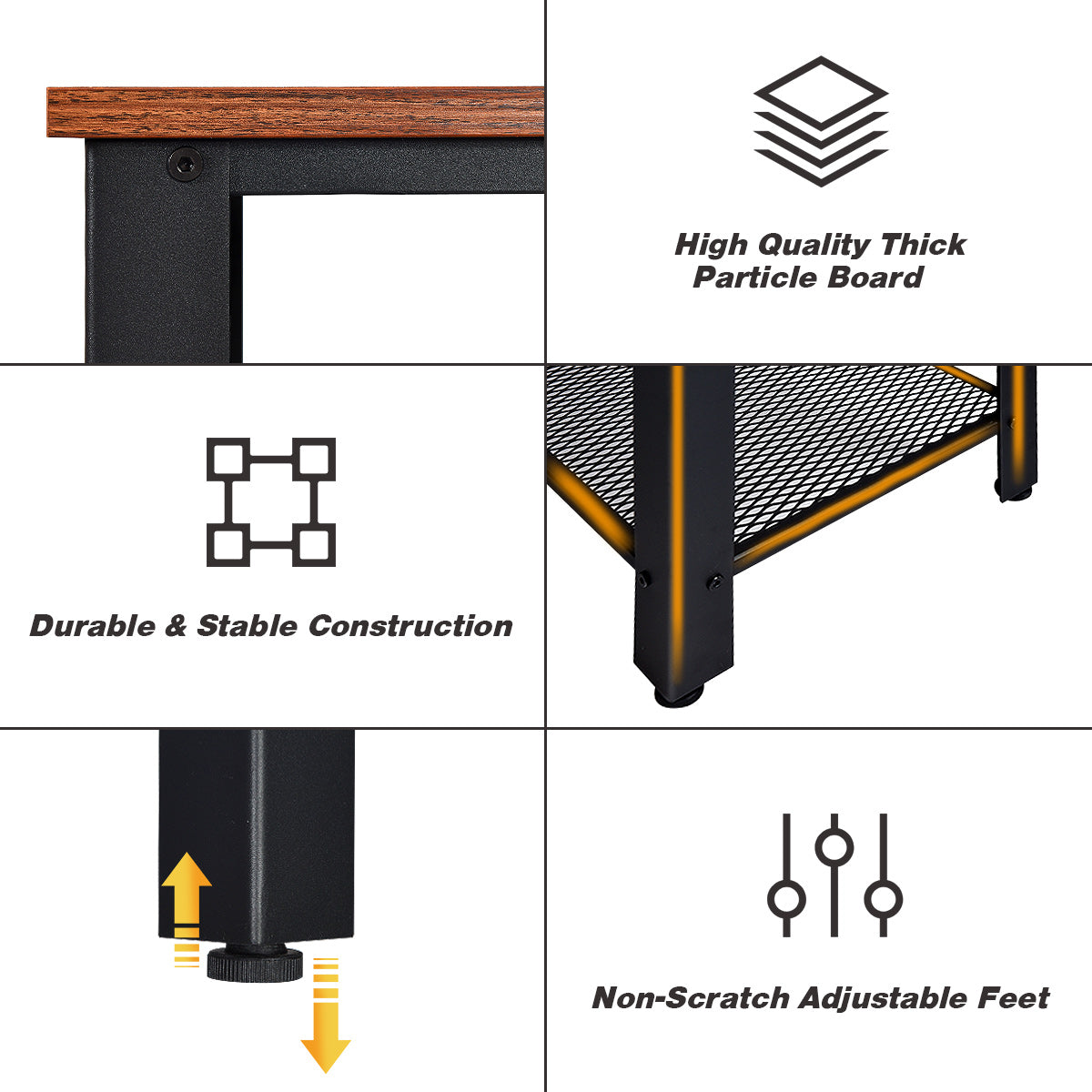 Topbuy Console Entryway Table Sofa Table W/ Storage Shelf Metal Frame