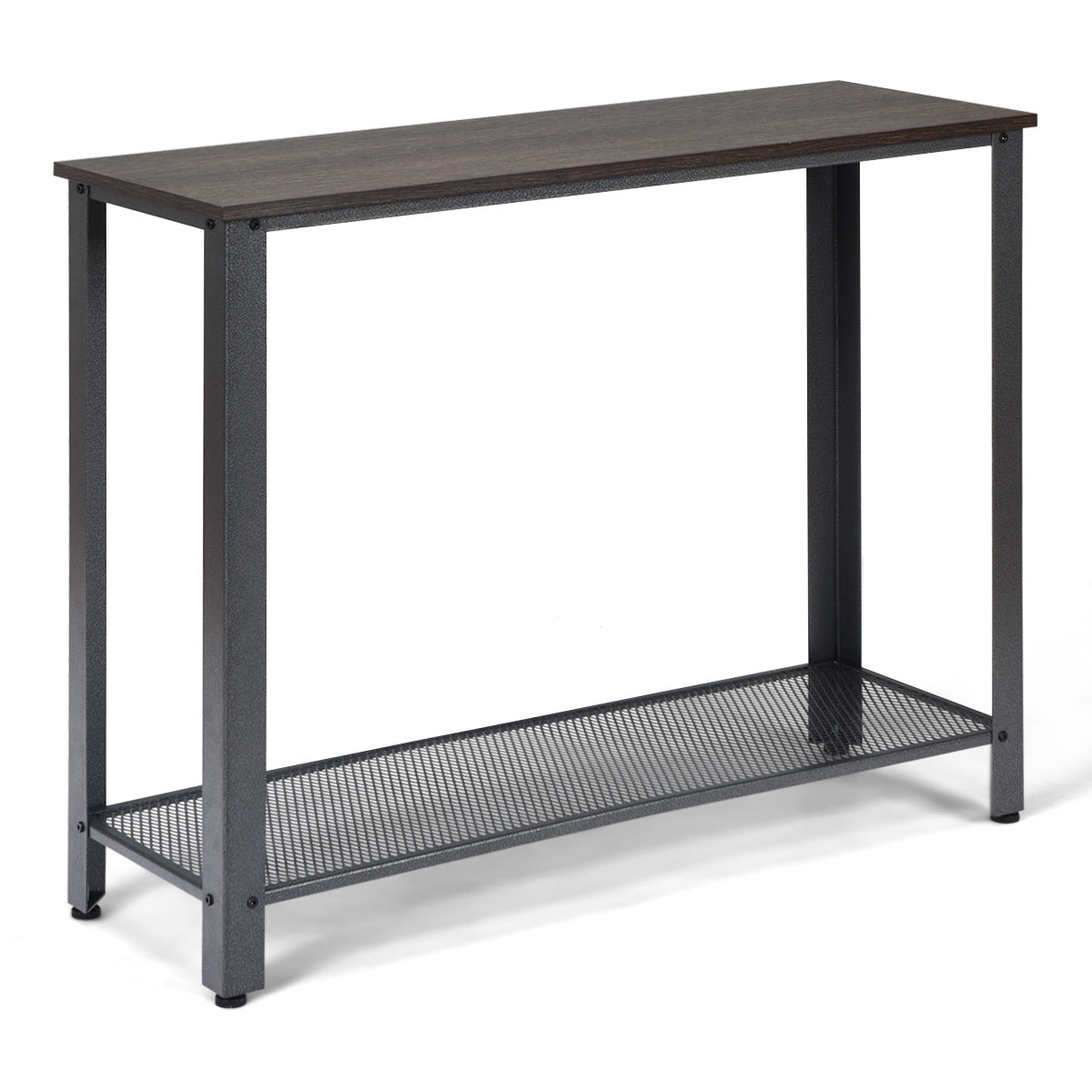 Topbuy Console Entryway Table Sofa Table W/ Storage Shelf Metal Frame