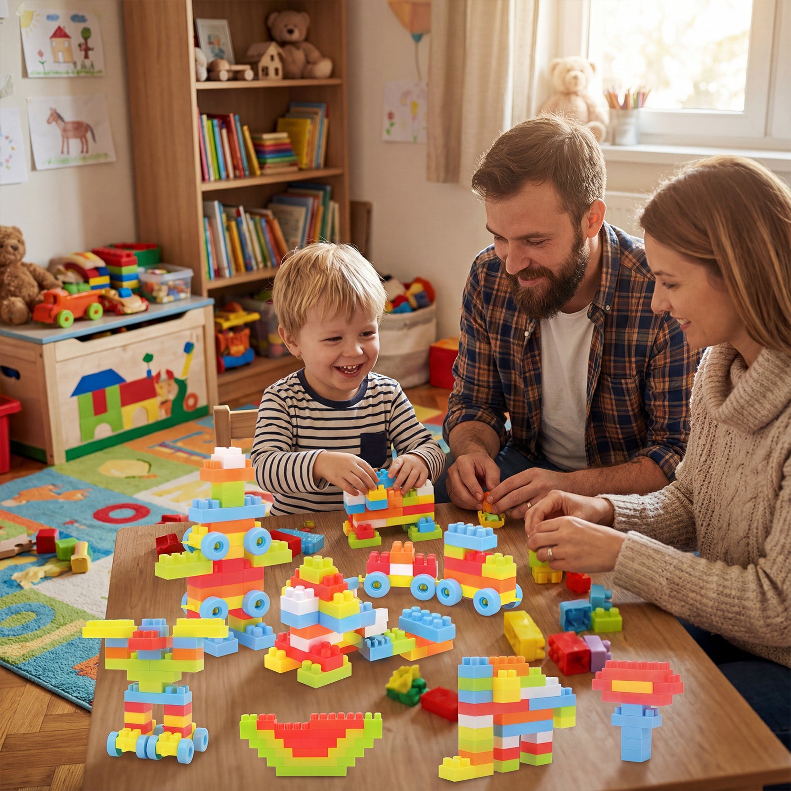 Patiojoy 150 pcs Large Building Blocks for Toddlers STEM Educational B ...