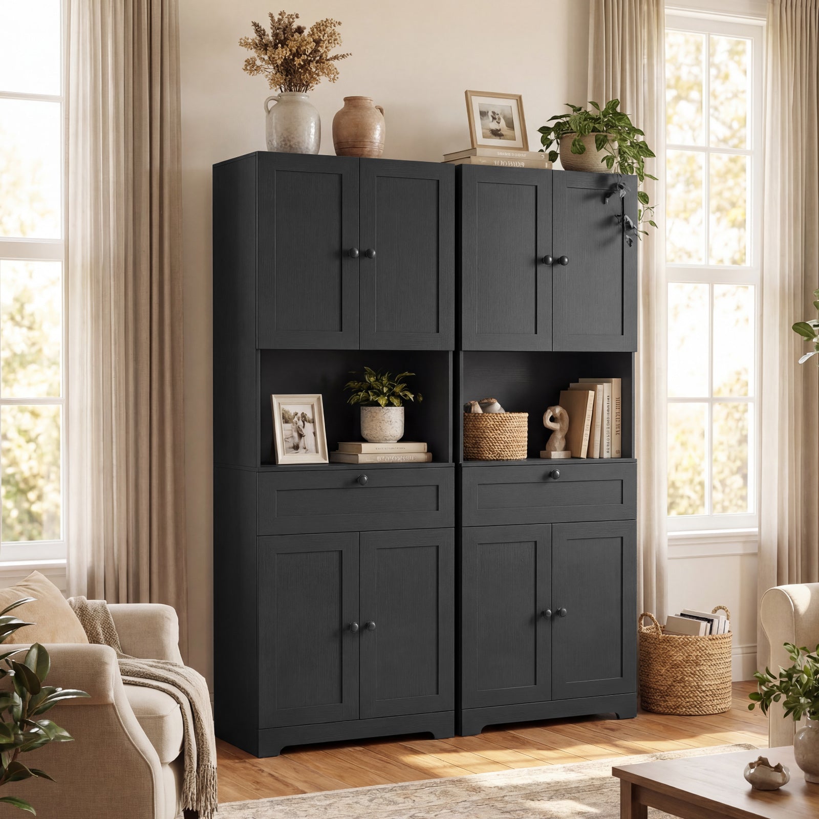 Patiojoy Tall Bathroom Storage Cabinet 67.5