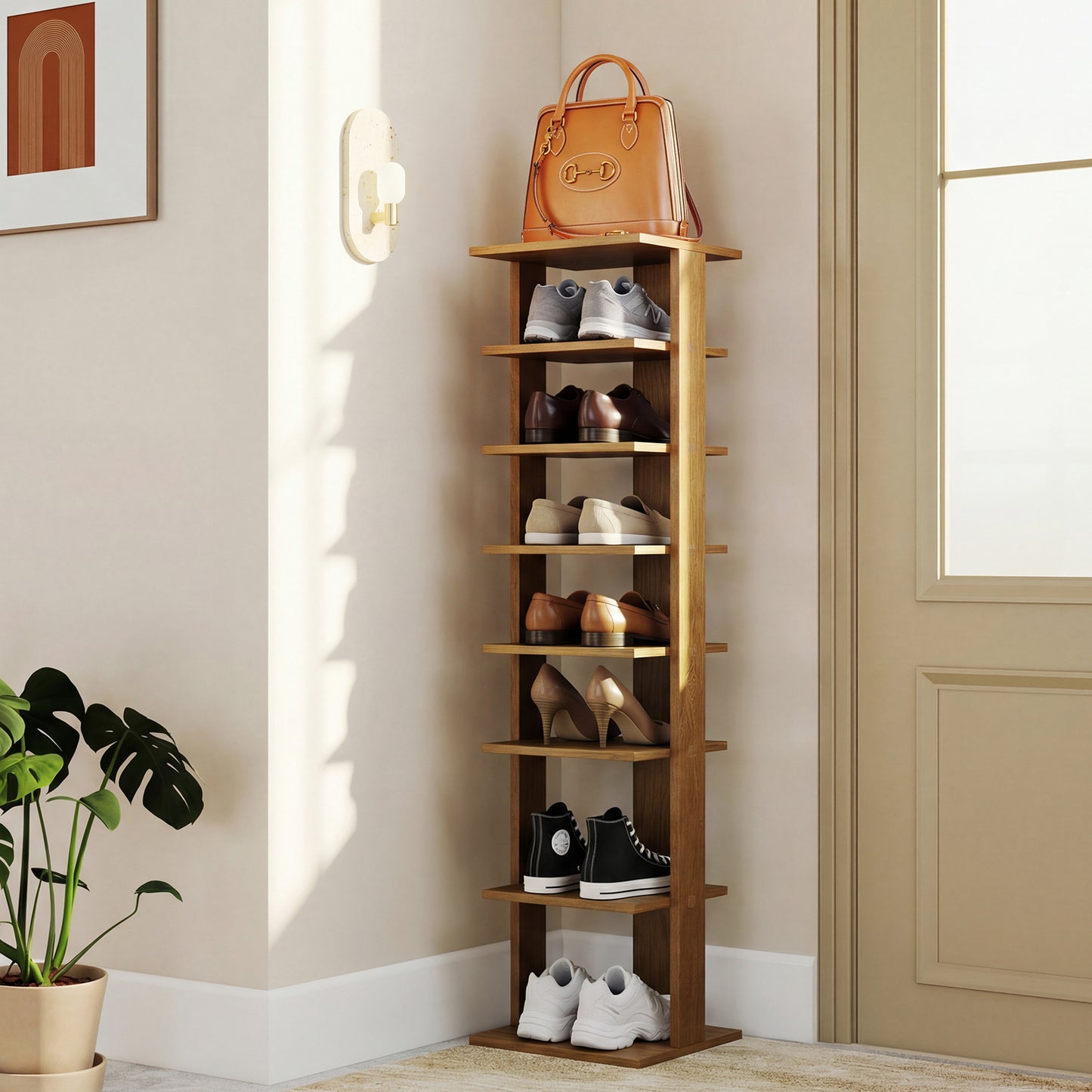 Patiojoy 7-Tier Shoe Rack with Different Height of Practical Shelves M ...