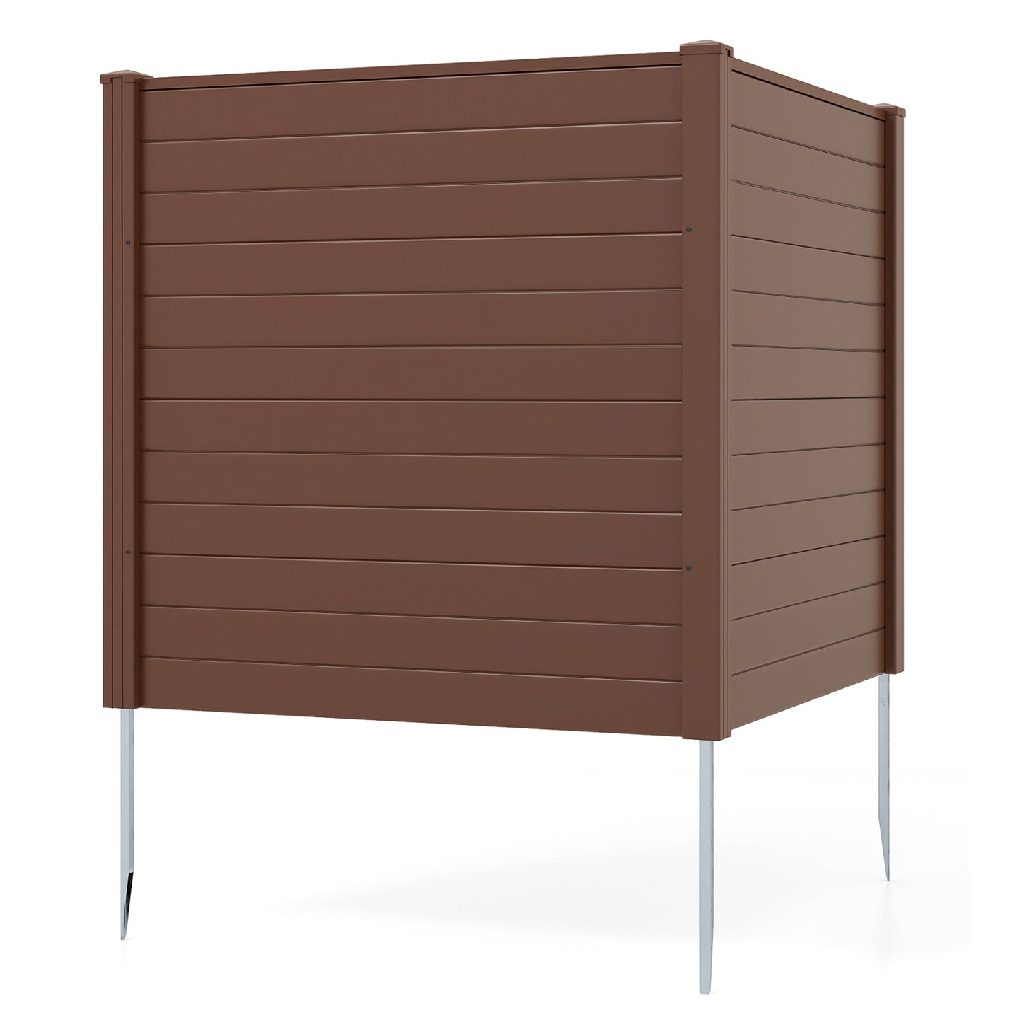 Patiojoy 48" W x 48" H Outdoor Privacy Fence Screen 2/4 Panels Air Conditioner Fence Brown