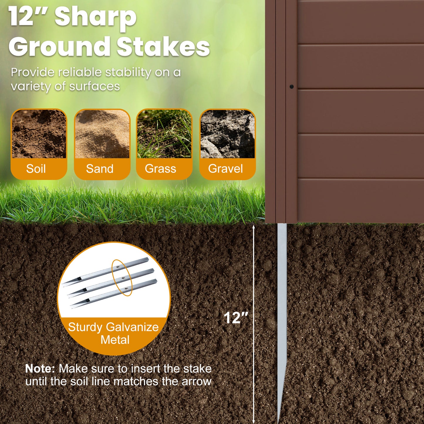 Patiojoy 48" W x 48" H Outdoor Privacy Fence Screen 2/4 Panels Air Conditioner Fence Brown