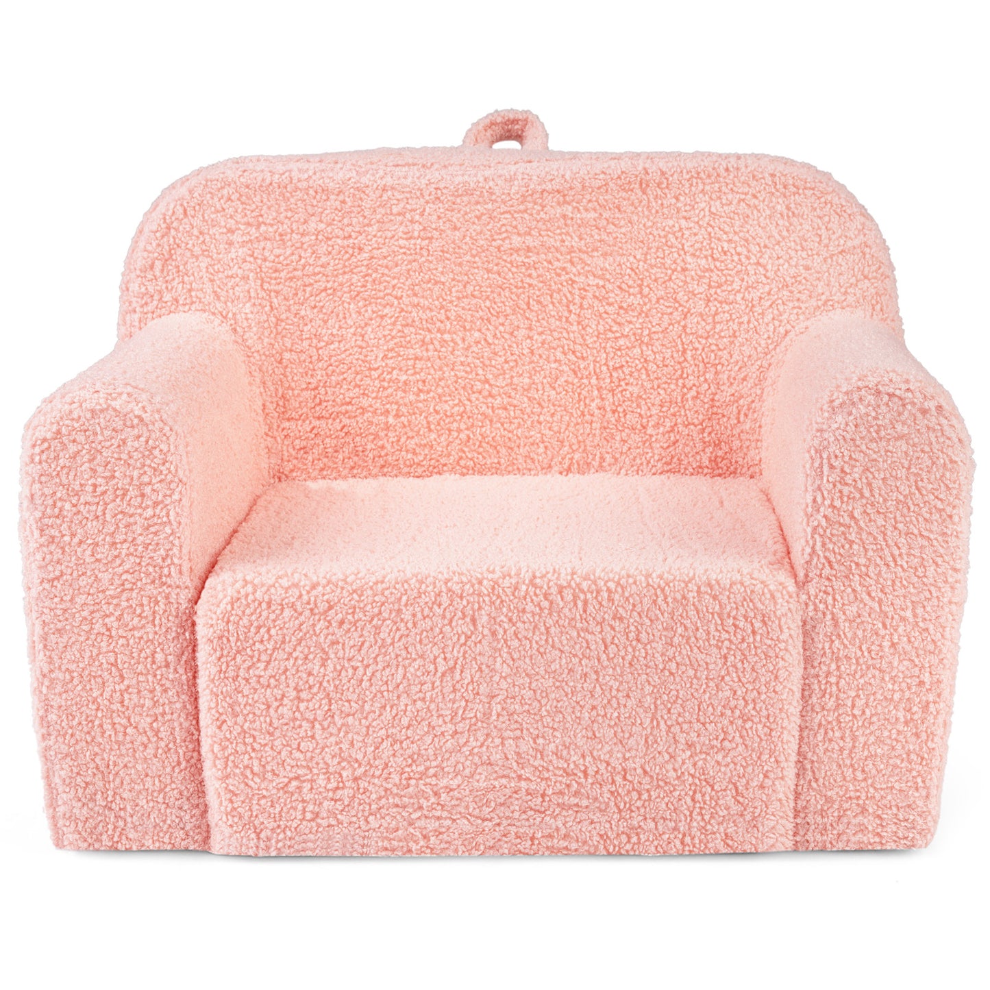 Patiojoy Kids Sofa Toddler Foam Couch with Soft Fleece Fabric Cover Reading Chair for Children Blue/Gray/Pink