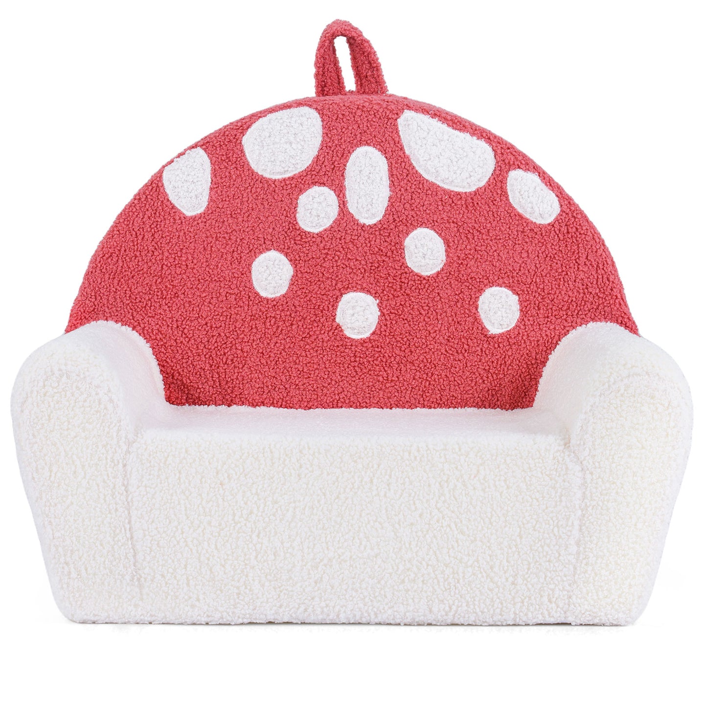 Patiojoy Kids Sofa Toddler Foam Couch with Soft Fleece Fabric Cover Cute Reading Chair for Children Bubble/Pink/Rainbow