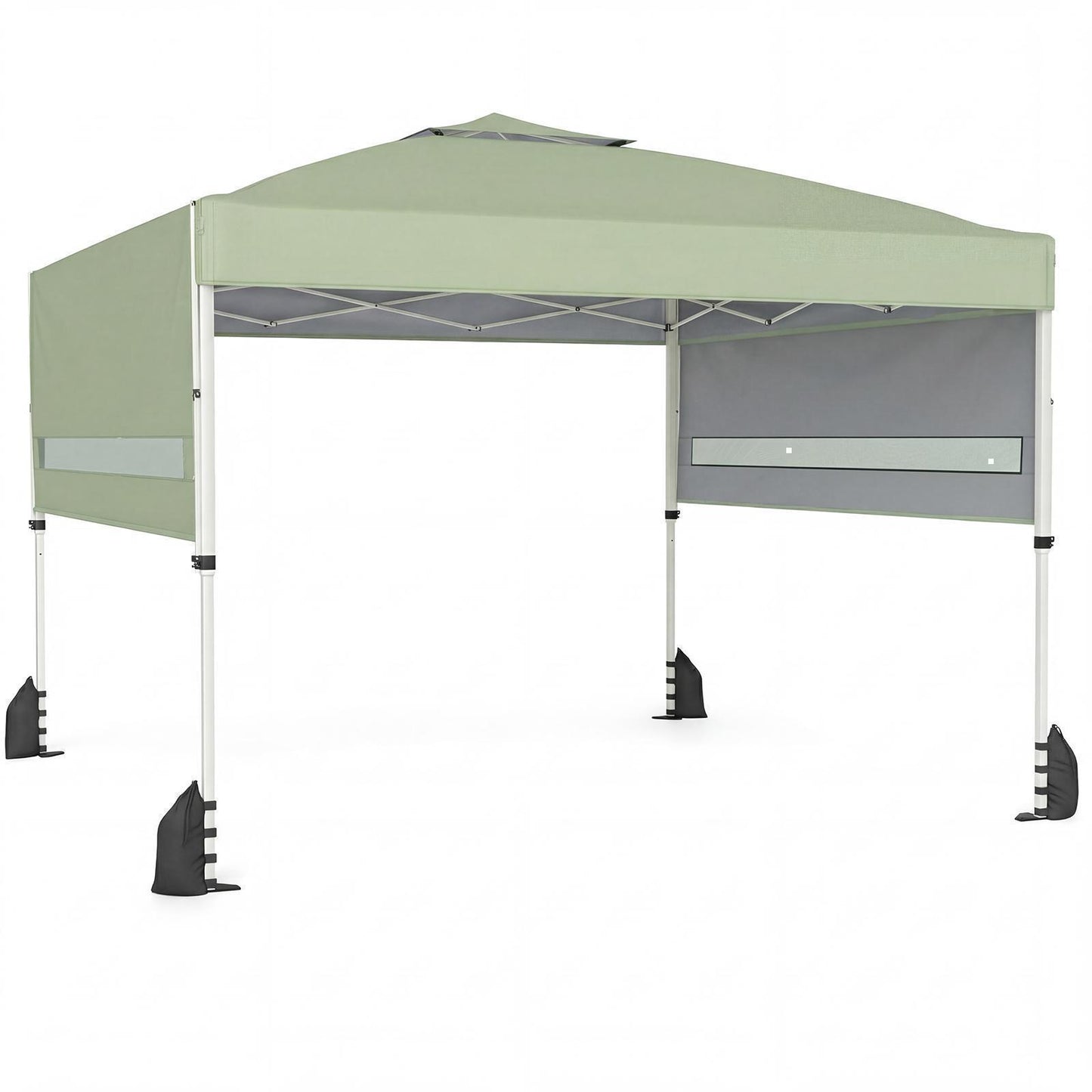 Patiojoy 10 x 17 FT Outdoor Instant Pop-up Canopy Tent One-Person Setup Canopy with Dual Adjustable Awnings