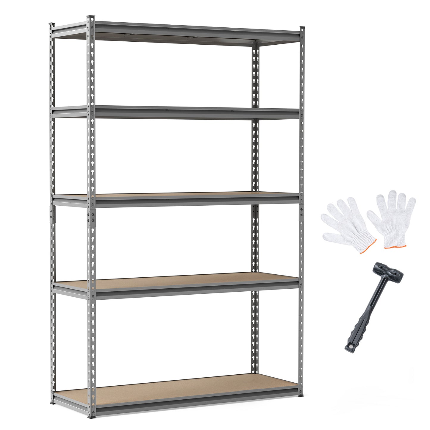Patiojoy 5-Tier Heavy Duty Garage Shelving Unit 48" W x 18" D x 72" H Metal Storage Organizer Rack