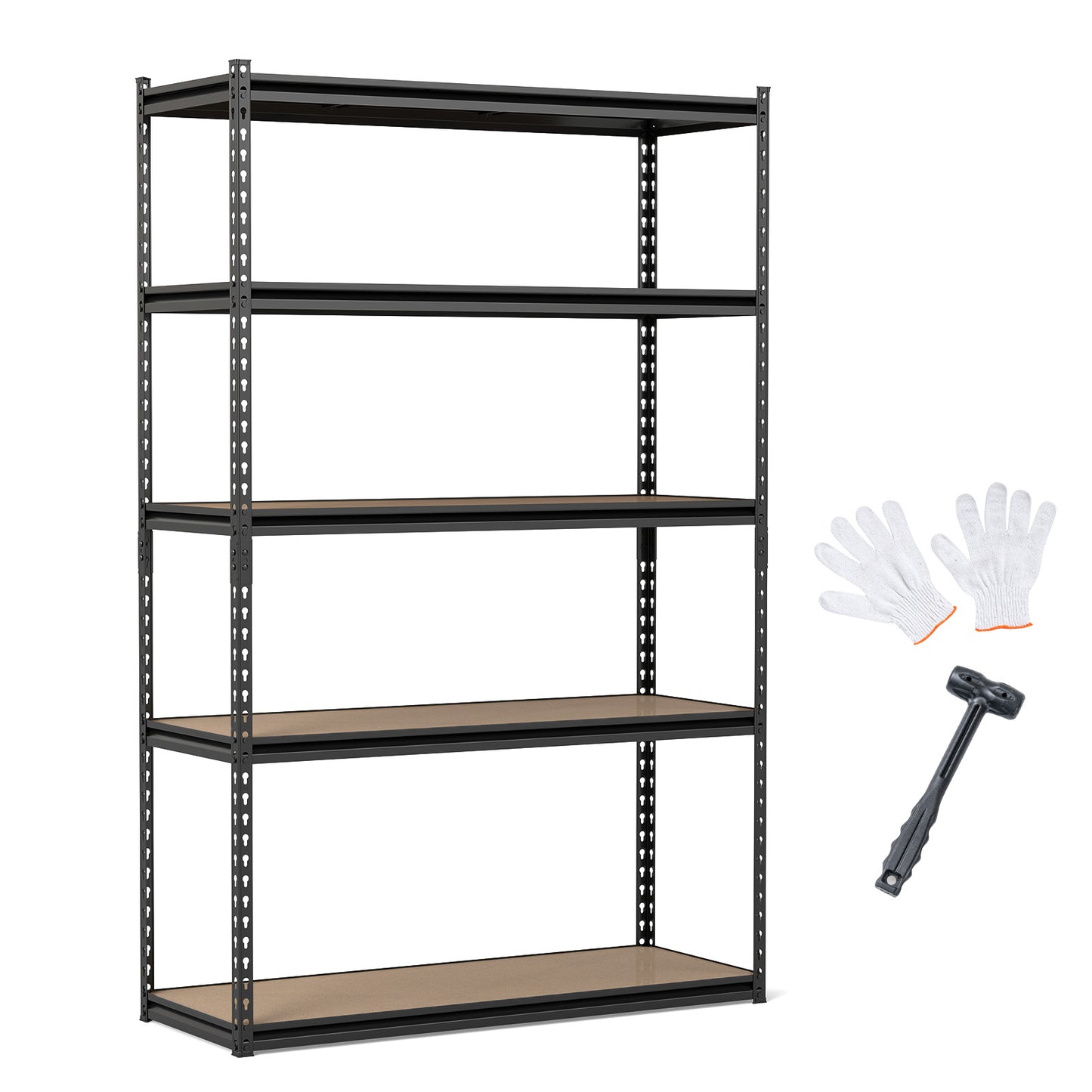 Patiojoy 5-Tier Heavy Duty Garage Shelving Unit 48" W x 18" D x 72" H Metal Storage Organizer Rack