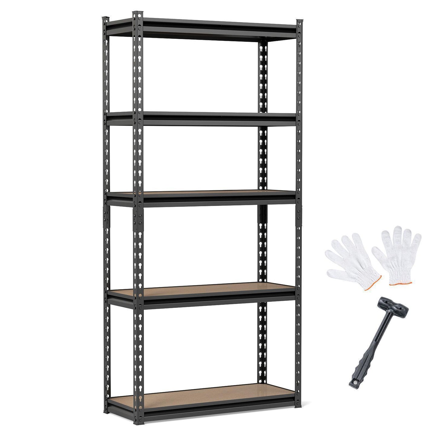 Patiojoy 5-Tier Adjustable Utility Shelf for Warehouse Basement Kitchen Pantry 30" W x 12" D x 60" H