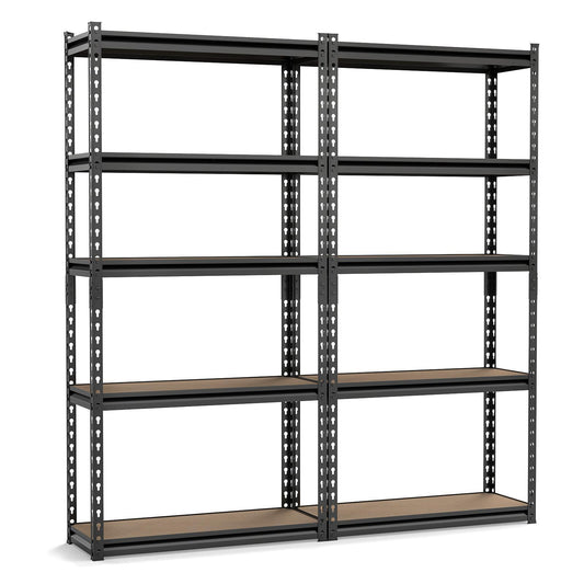 Patiojoy 5-Tier Adjustable Utility Shelf for Warehouse Basement Kitchen Pantry 30" W x 12" D x 60" H