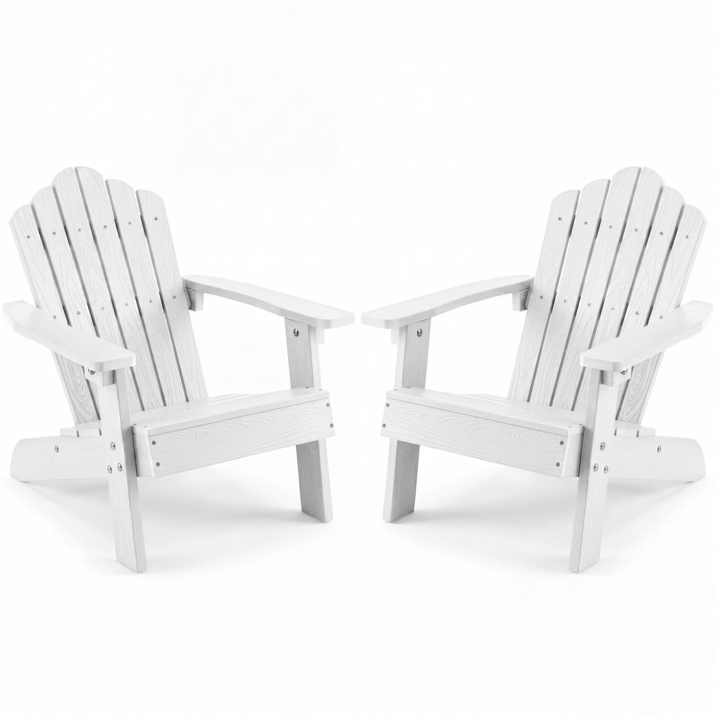 Patiojoy Adirondack Chairs for Kids Set of 2 Weather-Resistant HIPS Outdoor Chairs with Tilted High Backrest Turquoise/Brown/Pink/Red/Grey/White