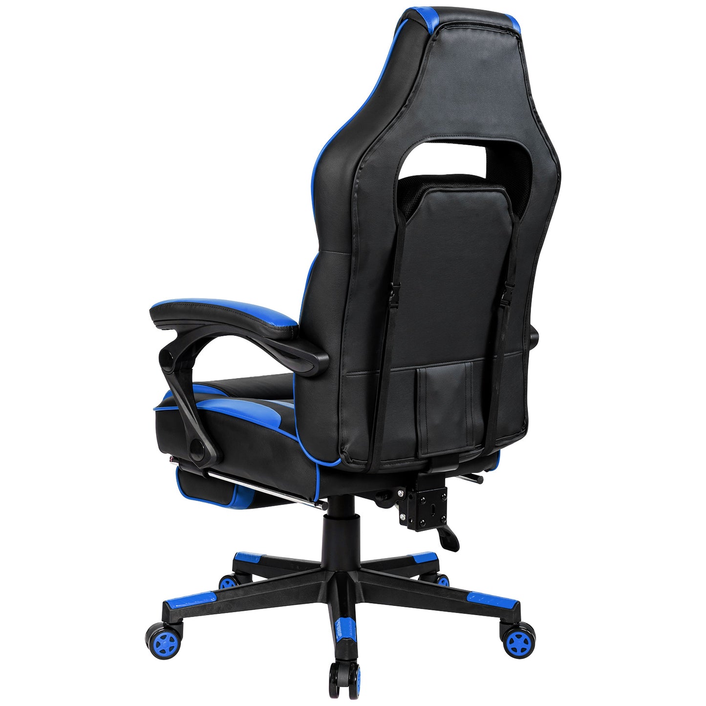 Topbuy Gaming Chair Height Adjustable with Cushion Ergonomic High Back Blue