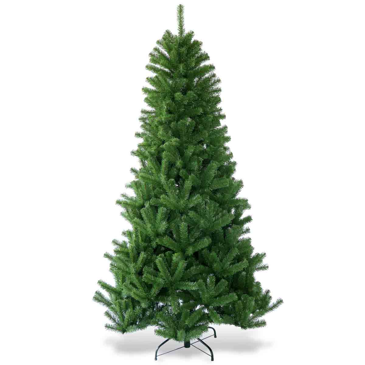 Patiojoy Round Tip PVC Artificial Christmas Tree with Metal Stand
