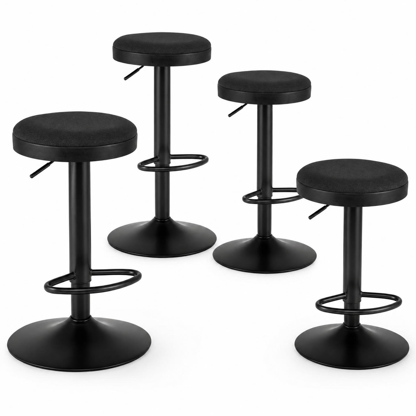 Patiojoy Height-Adjustable Kitchen Bar Stools Bar Stools Set of 2/4 White/Black/Green/Grey