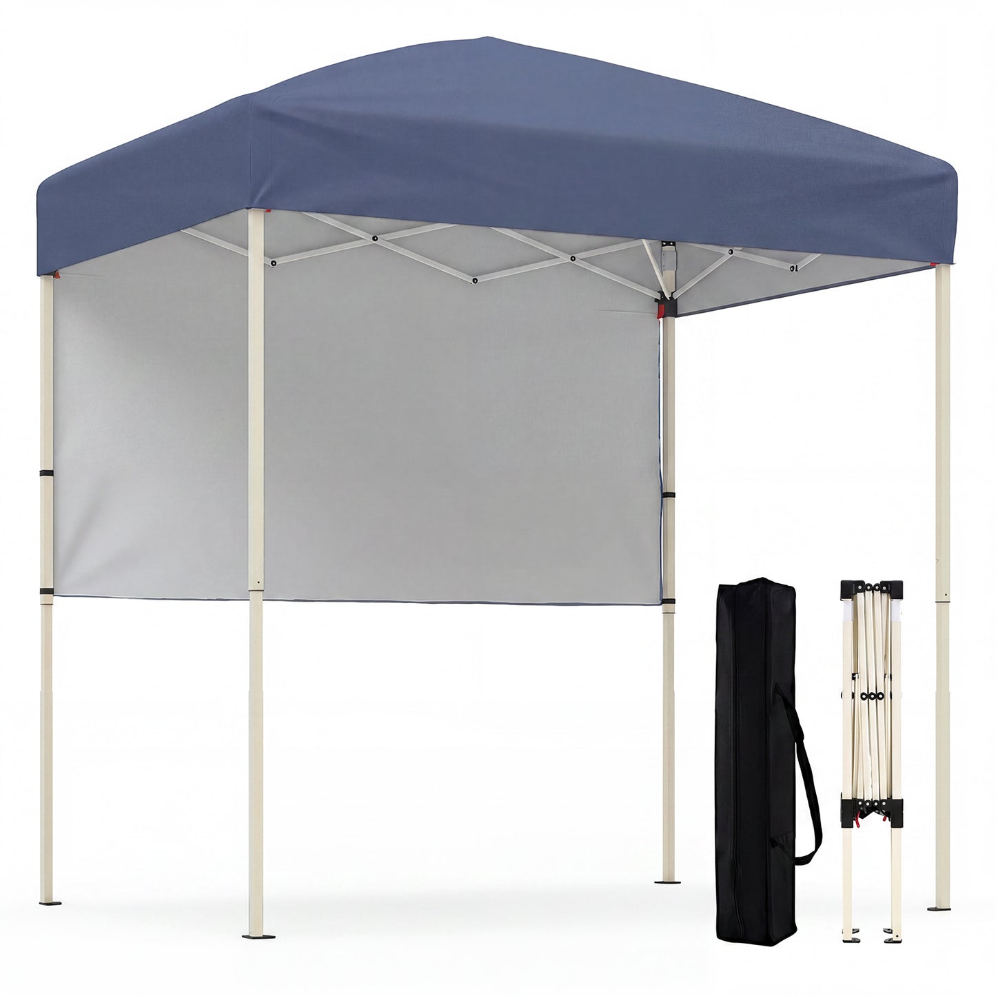 Patiojoy 6 x 4 FT Canopy Tent Pop Up Easy Setup Tent w/ 1 Half Sidewall Foldable & Portable Outdoor Gazebo Pink/Red/White/Gray/Blue