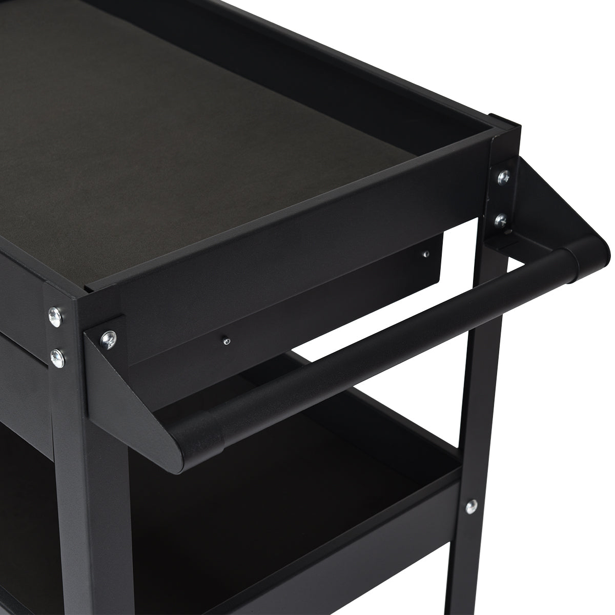 Patiojoy Tool Cart 3-Tray Rolling Tool Organizer With Drawer Industrial Storage Dollies