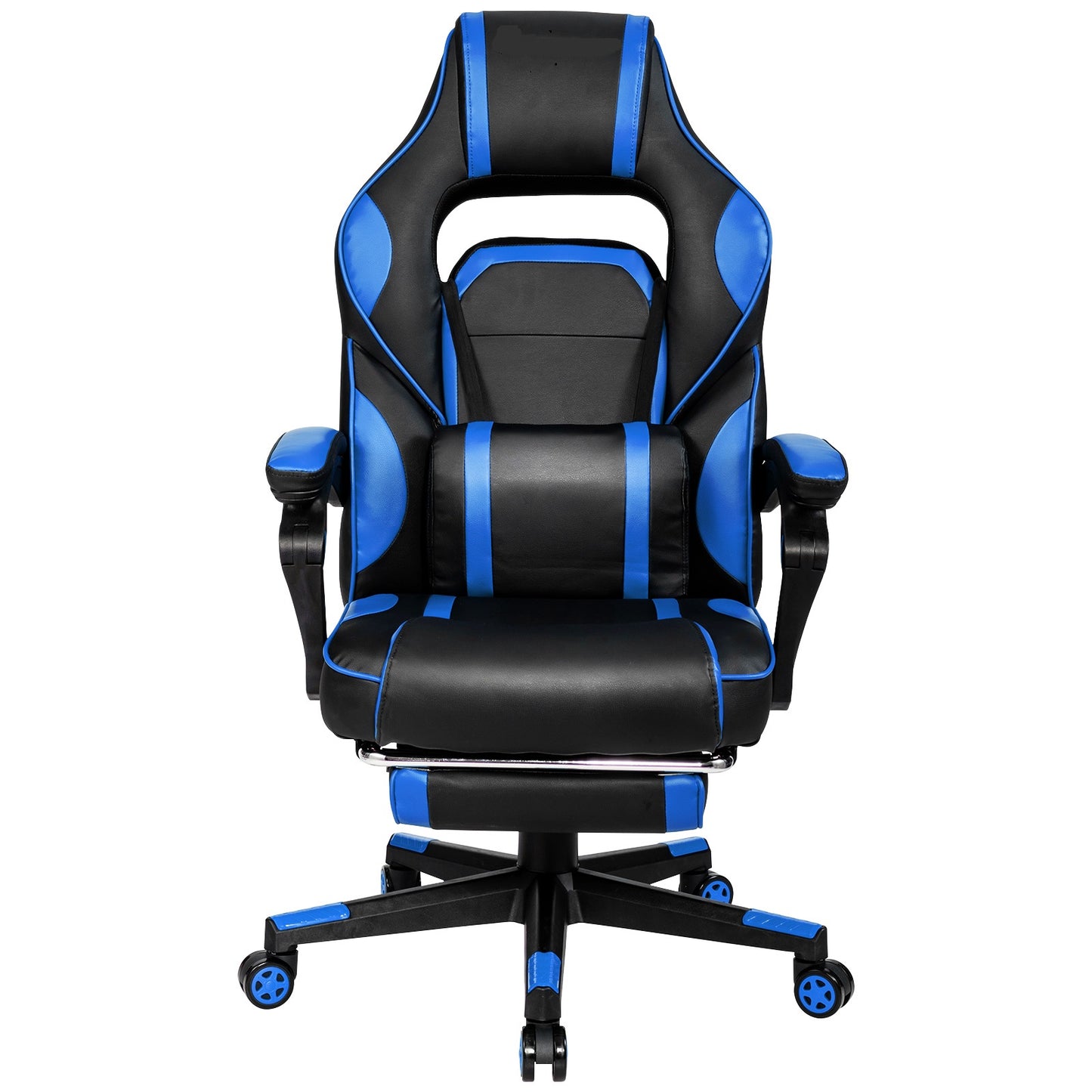 Topbuy Gaming Chair Height Adjustable with Cushion Ergonomic High Back Blue